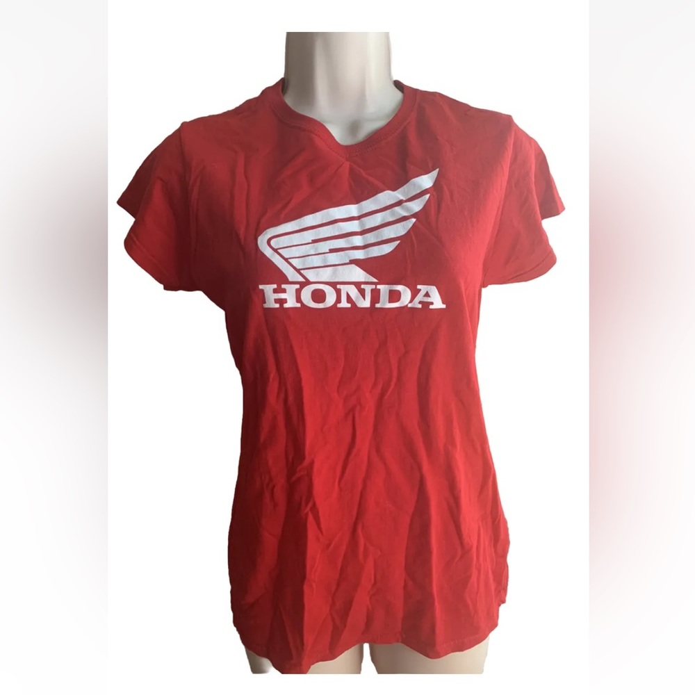 Vintage/Y2K Official Honda Women’s Red Shirt Size Medium